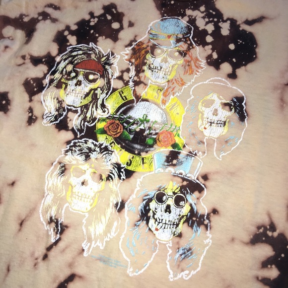 Bleached distressed guns and roses black tshirt LA - Picture 5 of 5